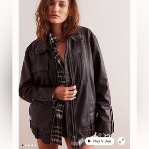 We The Free Buckle Up Vegan Leather Jacket Brand new size medium